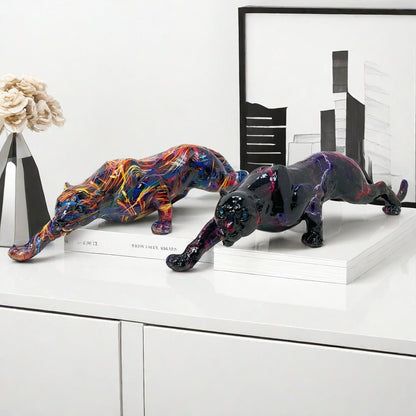Artful Panther Sculpture Handmade Acalora