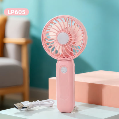 Ladies' Portable USB Handheld Fan with Ergonomic Grip Technology Brehn