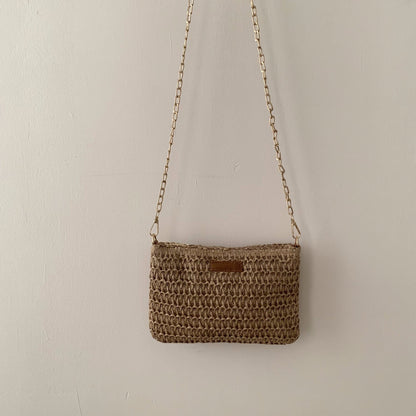 Women's Hand-knotted Shoulder Bag made of Natural Material Karnz