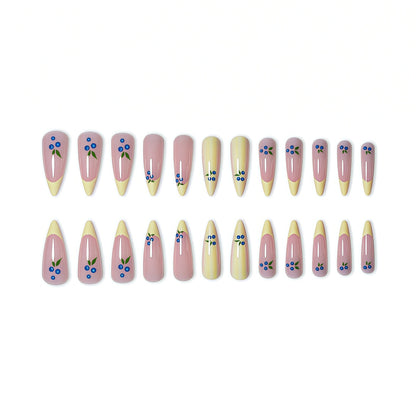 Artistic Stiletto Press-On Nail Art Set Acalora