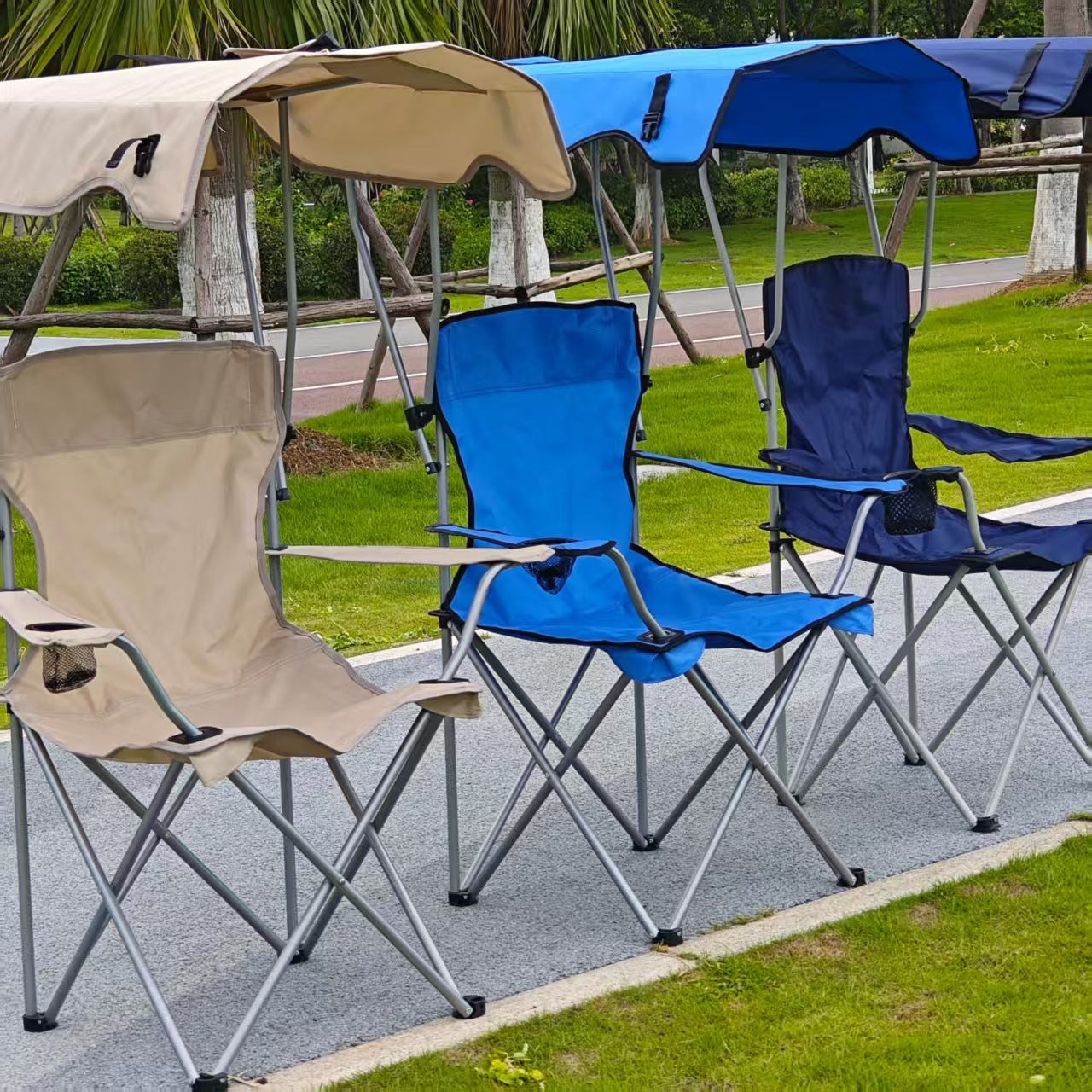 Women Foldable Sun Chair with Canopy Bowlift