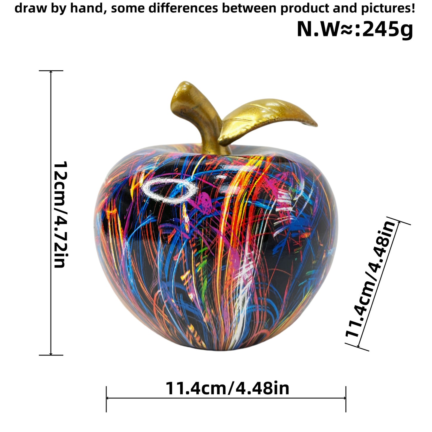 Decorative apple figure with artistic design Acalora