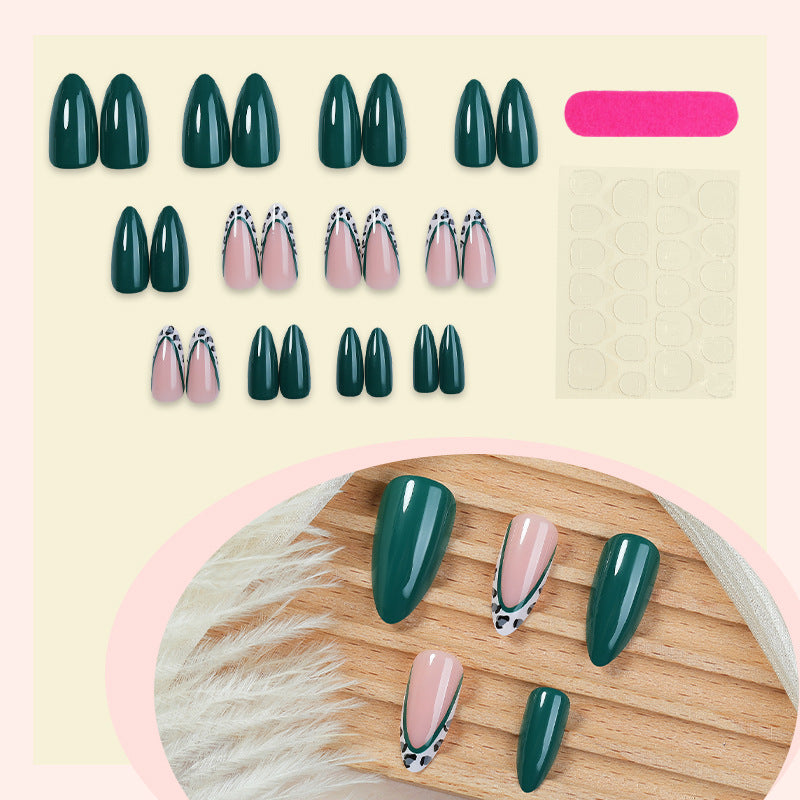 Decorative Press-On Nail Art Set with Contemporary Animal Prints Acalora