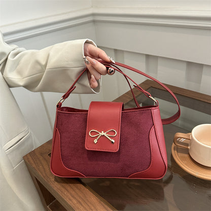 Stylish Faux Suede Handbag Acalora