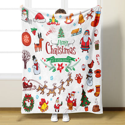 Christmas-Themed Throw Blanket