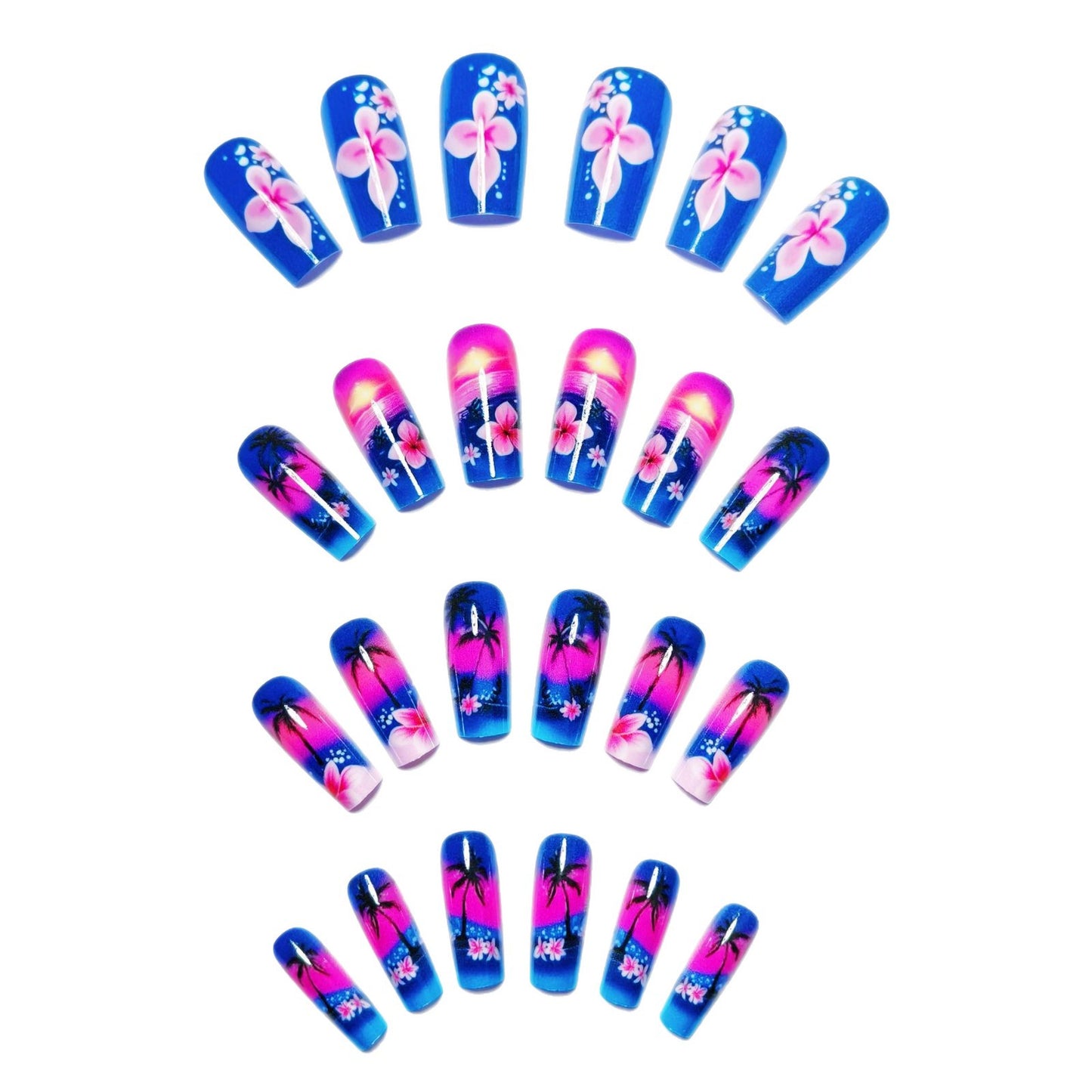 Tropical Sunset Nail Art Acalora 1788155449