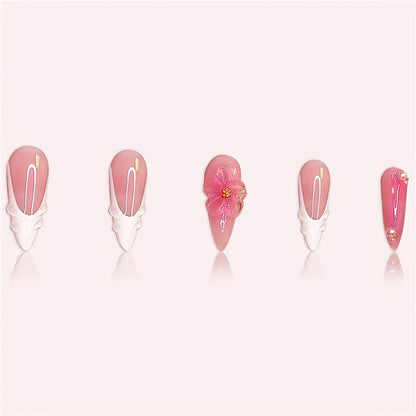Floral 3D Press-On Nail Art Acalora