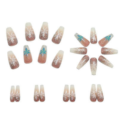 Artificial nails with winter snowflake design Acalora