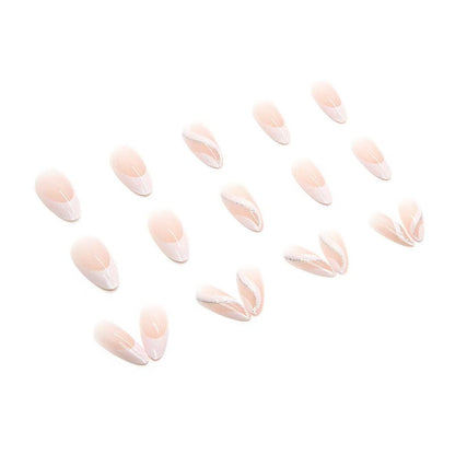 Elegant Stiletto Nail Art Set with Glitter Accents Acalora