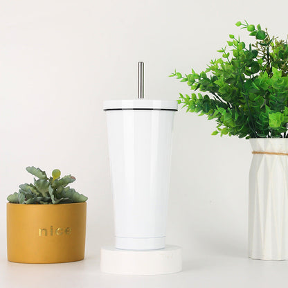 Women's Stainless Steel Tumbler with Straw Skanto