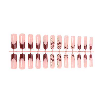 Artistic Floral Press-On Nail Set Acalora