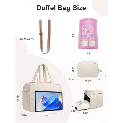 Quilted Multi-Functional Sports Duffle Bag Acalora