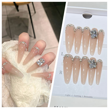 Artistic Stiletto Press-On Nail Set with Charming Patterns Acalora