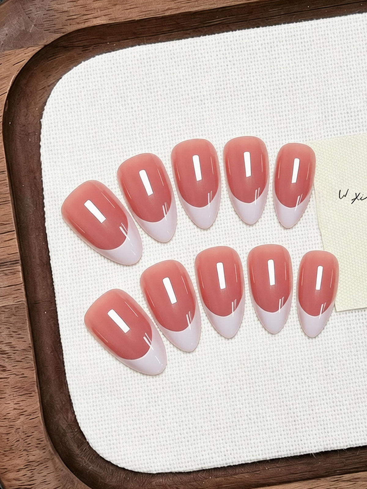 Acrylic Nail Set with Elegant French Tip Acalora