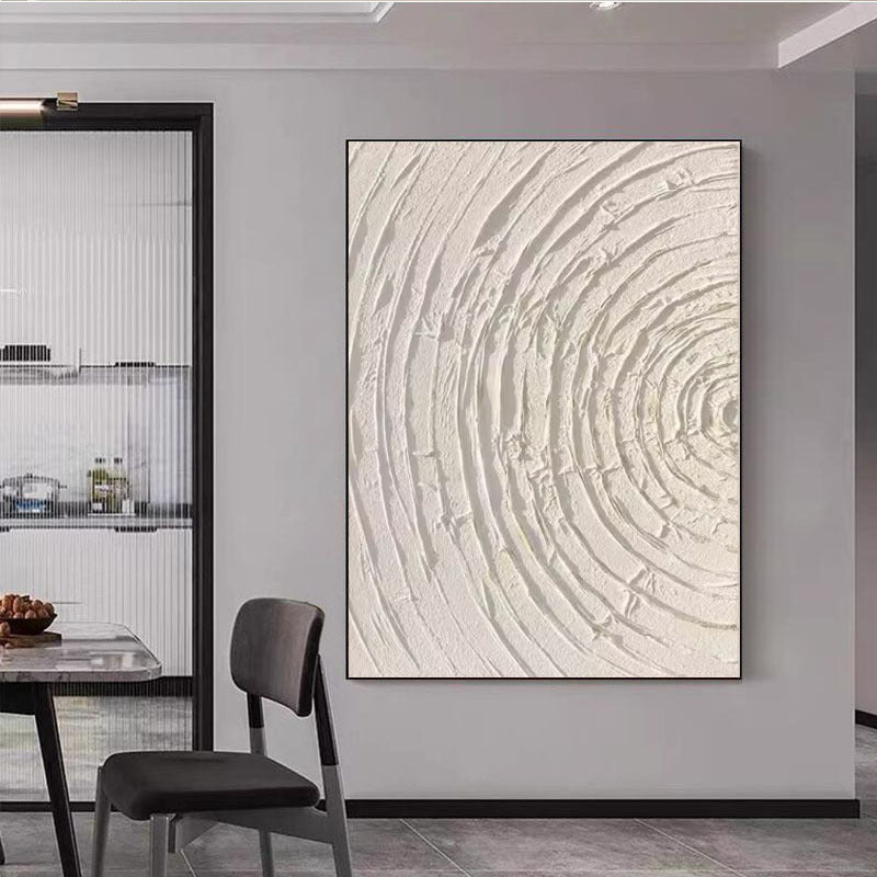 Textured Circular Relief Canvas Artwork