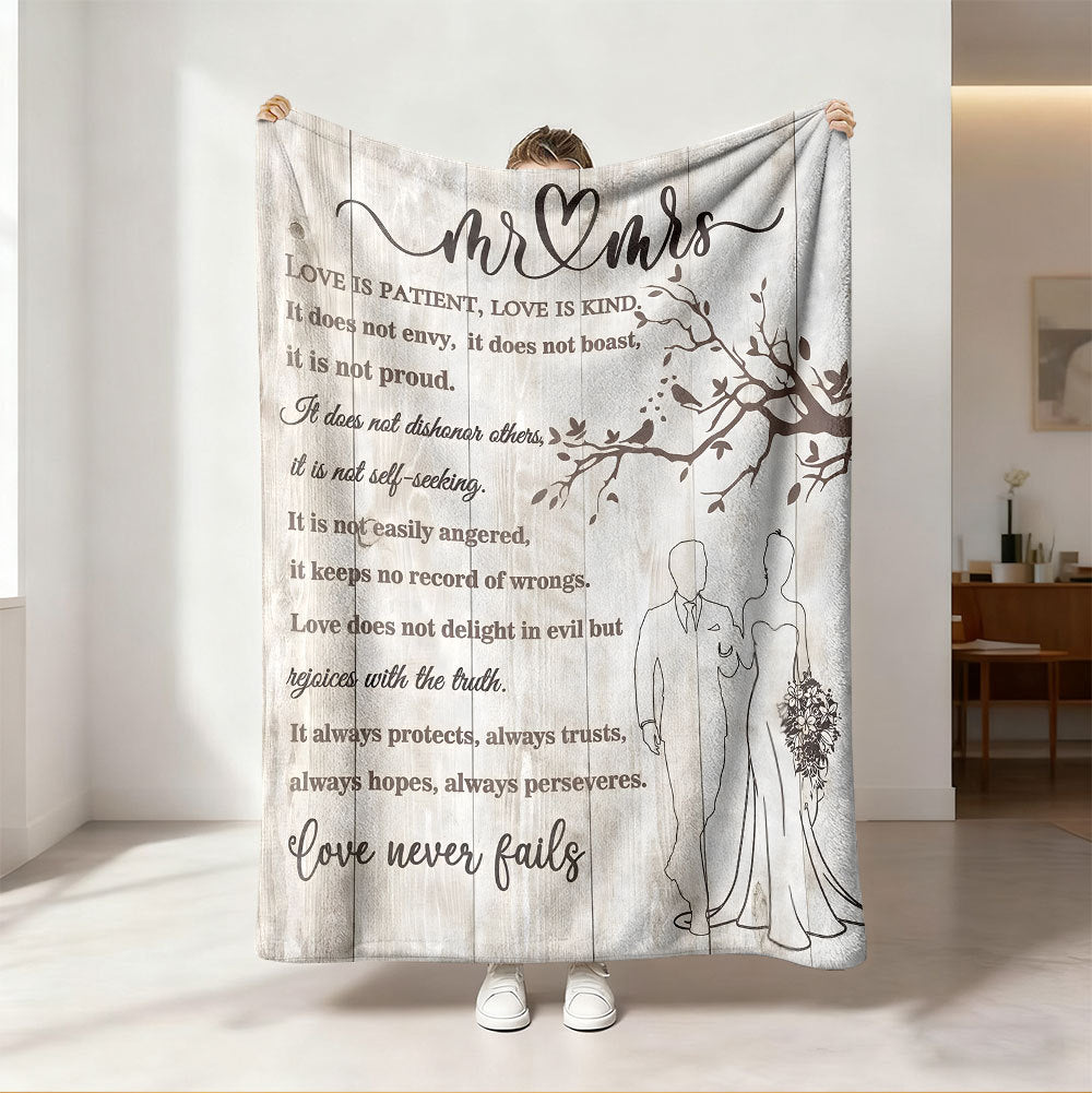 Unisex Inspirational Message Fleece Blanket