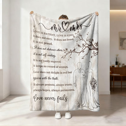 Unisex Inspirational Message Fleece Blanket