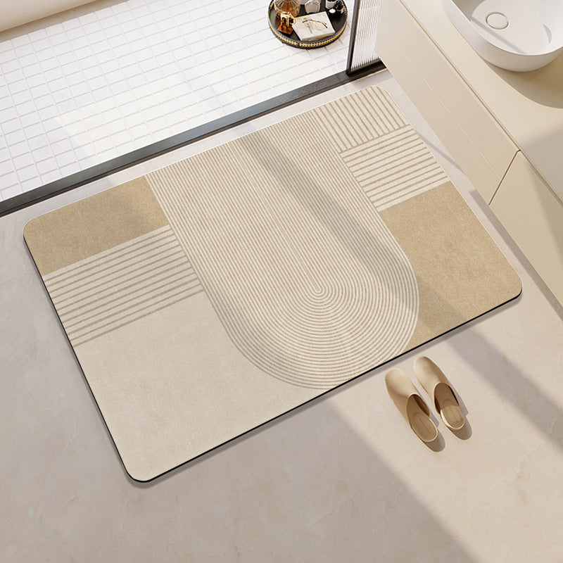 Geometric Patterned Bathroom Mat Acalora