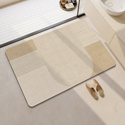 Geometric Patterned Bathroom Mat Acalora