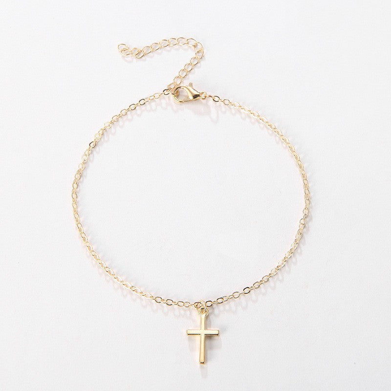 Delicate Cross Charm Bracelet Acalora