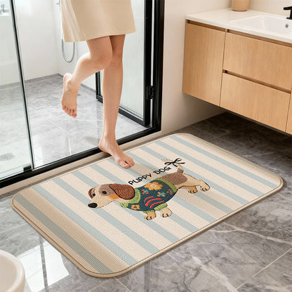 Cute Cartoon Cat Bath Mat