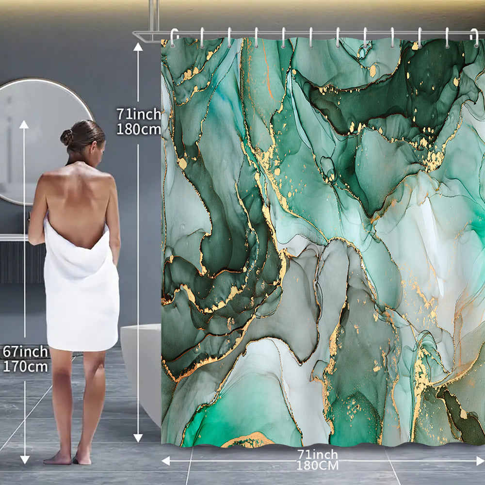 Abstract Marble Design Shower Curtain