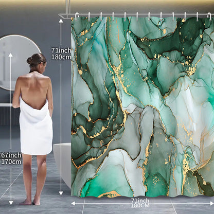 Abstract Marble Design Shower Curtain