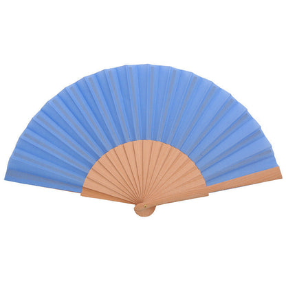 Ladies' elegant hand fan made of lightweight fabric with an elaborate folding pattern Brehn