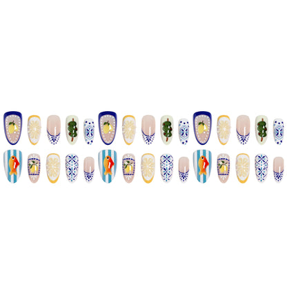 Creative nail art set with floral and animal designs Acalora