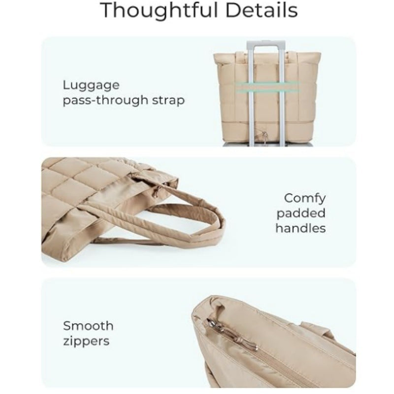 Quilted Oversized Tote Bag Acalora