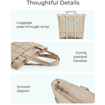 Quilted Oversized Tote Bag Acalora