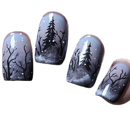 Forest Landscape Nail Art Acalora