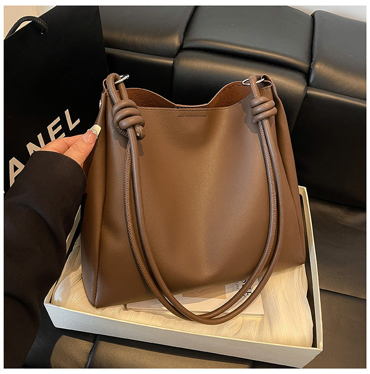 Minimalist Faux Leather Hobo Bag Acalora