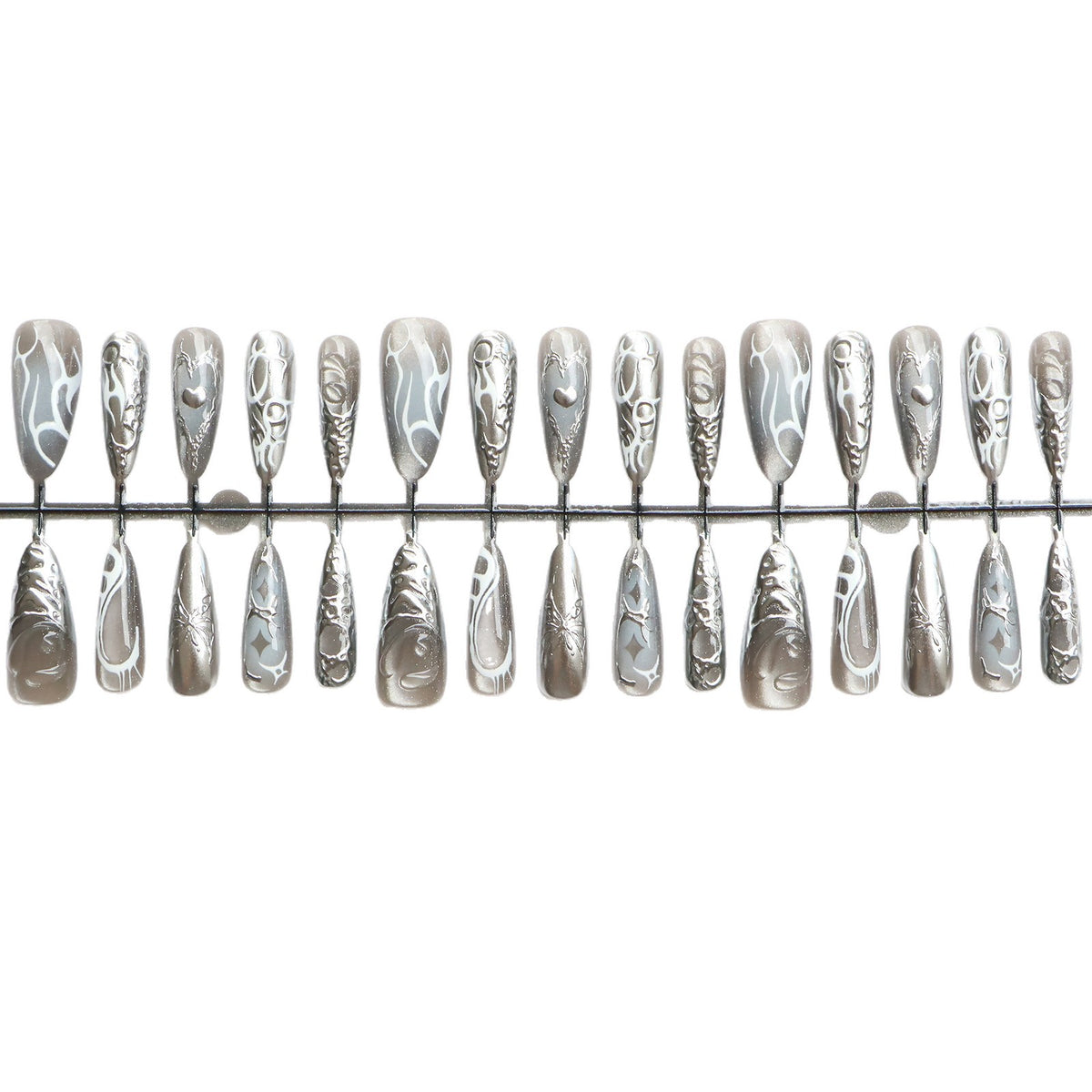 Artistic Abstract Press-On Nail Set Acalora