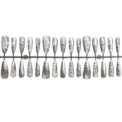 Artistic Abstract Press-On Nail Set Acalora