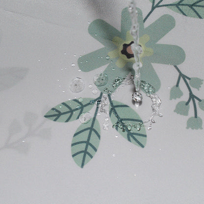 Vintage Floral Print Shower Curtain