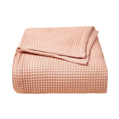 Textured Waffle Weave Throw Blanket
