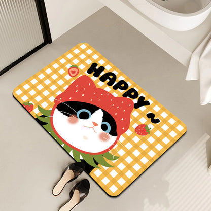 Cute Cartoon Bear-Themed Bath Mat Acalora