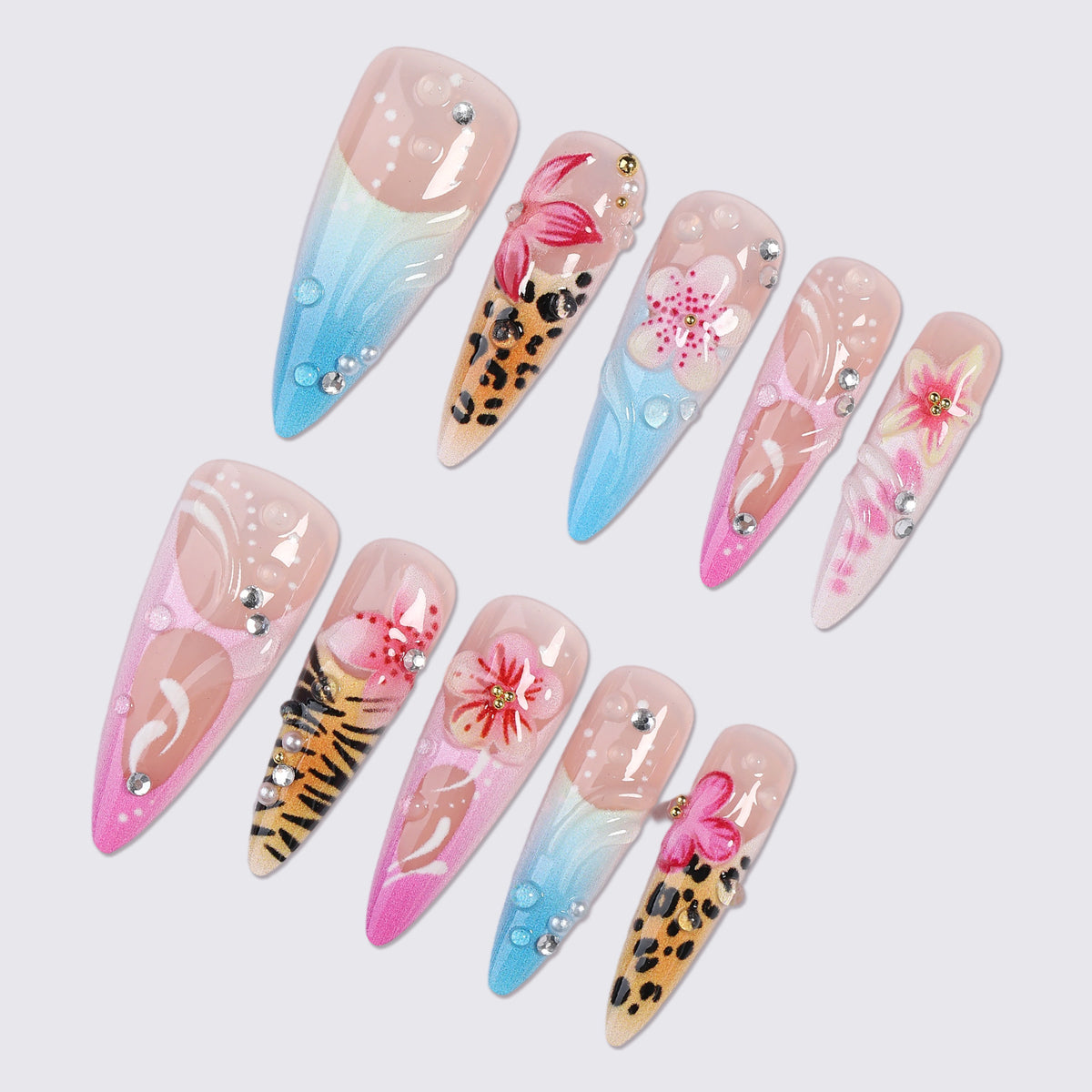 Artistic High-Quality Press-On Nail Set Acalora