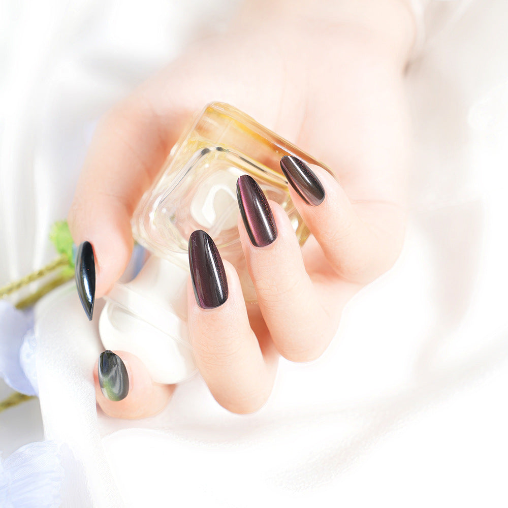 Glossy Metallic Press-On Nail Set Acalora
