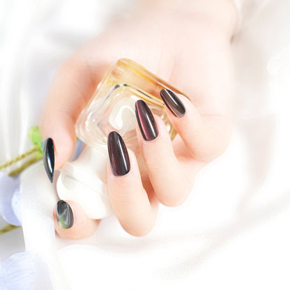 Glossy Metallic Press-On Nail Set Acalora