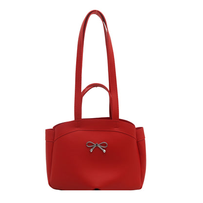 Elegant Bow Accent Handheld Tote Bag Acalora