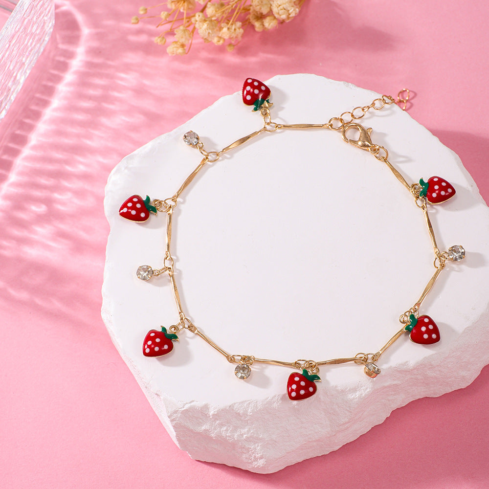 Strawberry Charm Bracelet Acalora