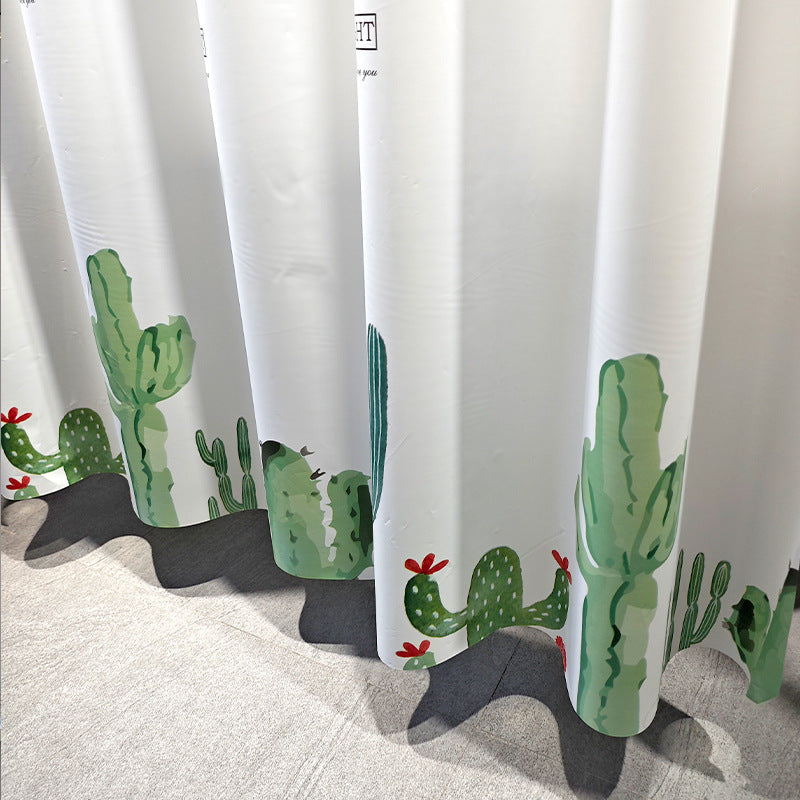 Tropical Garden Themed Shower Curtain