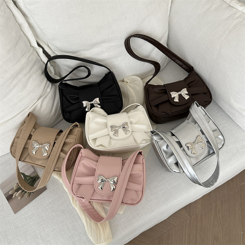Elegant Bow Accent Shoulder Bag Acalora