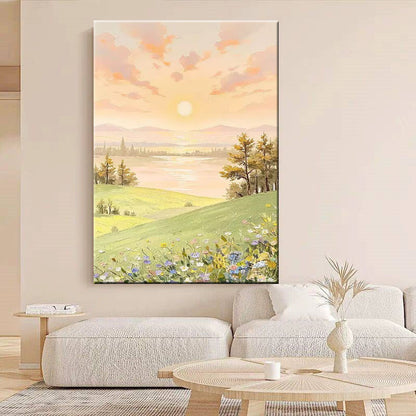 Framed Landscape Oil Painting