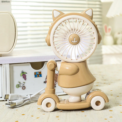 Women Portable Handheld Fan in Creative Animal Design Bowlift