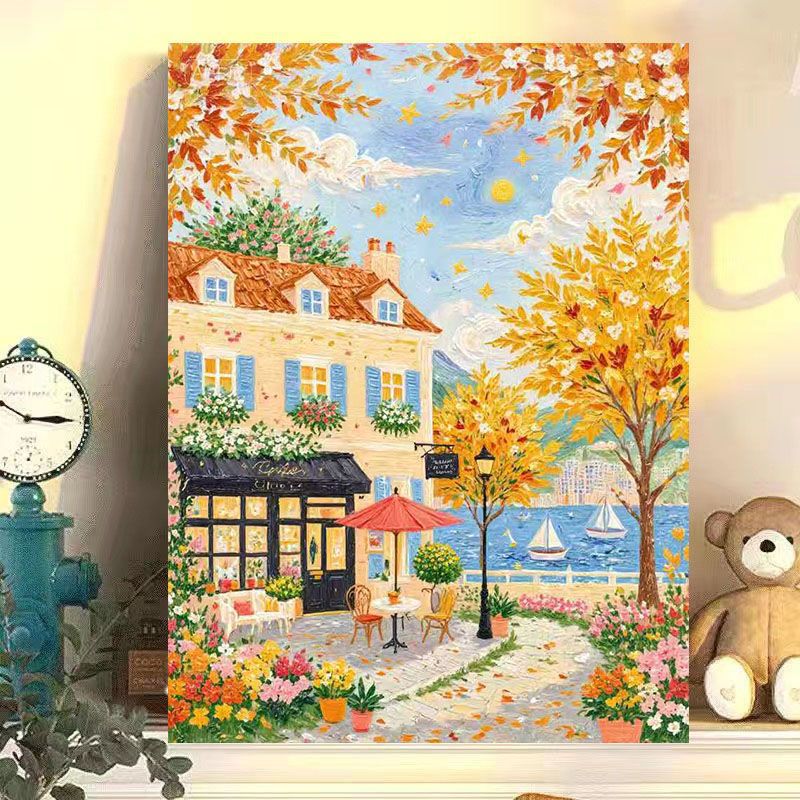 Scenic Autumn Landscape Canvas Art Print