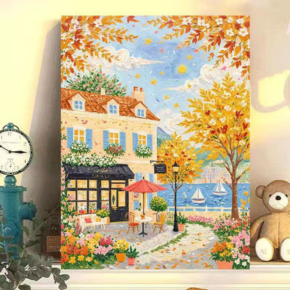Scenic Autumn Landscape Canvas Art Print