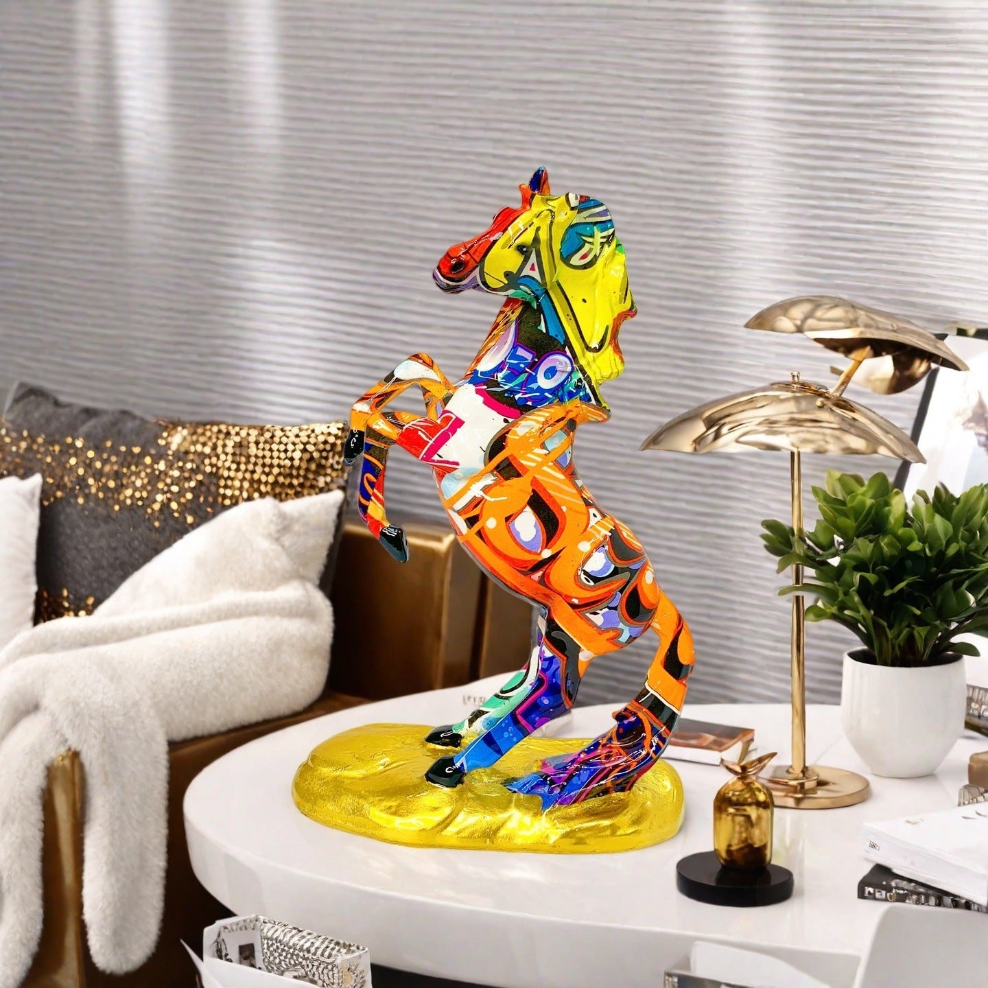 Artistic horse figurine in modern design Acalora